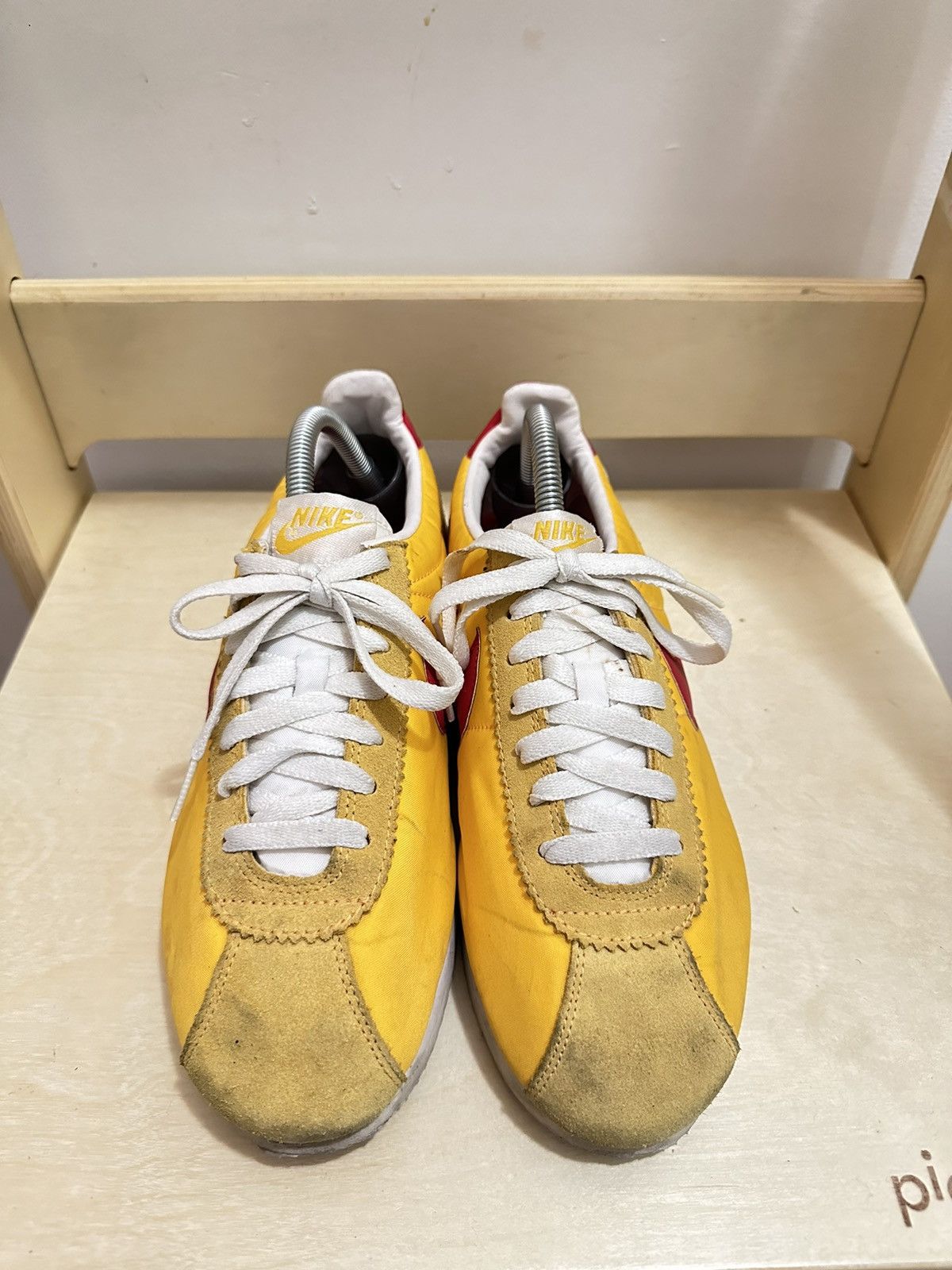 Nike × Vintage Nike Cortez Classic Nylon University Yellow/Red Size US 9 / EU 42 - 6 Thumbnail