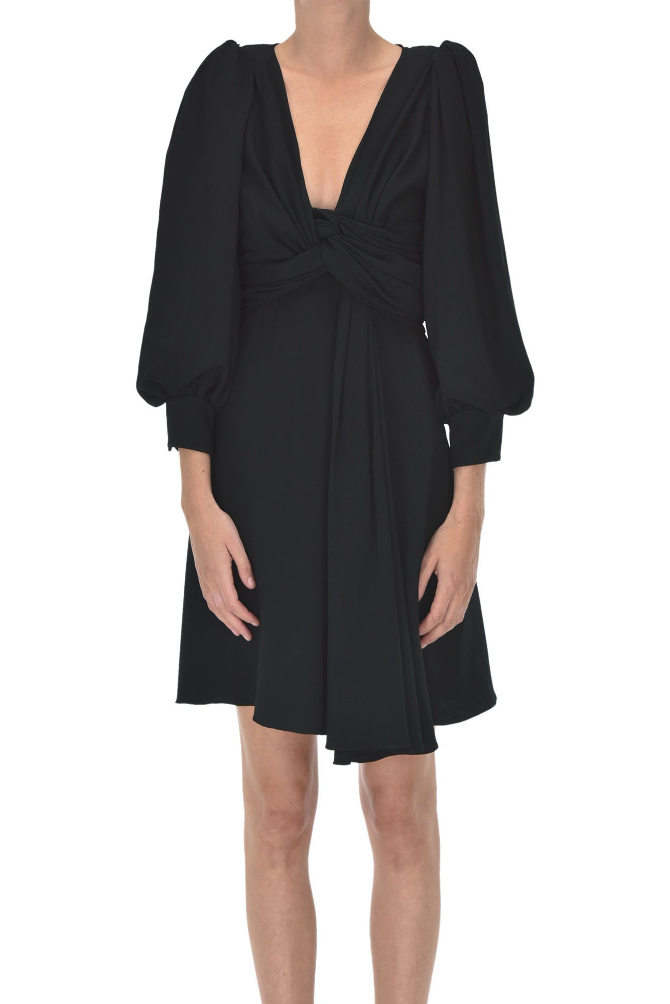 Celine o1y0725 Silk Mini Dress in Black Size M / US 6-8 / IT 42-44 - 1 Preview