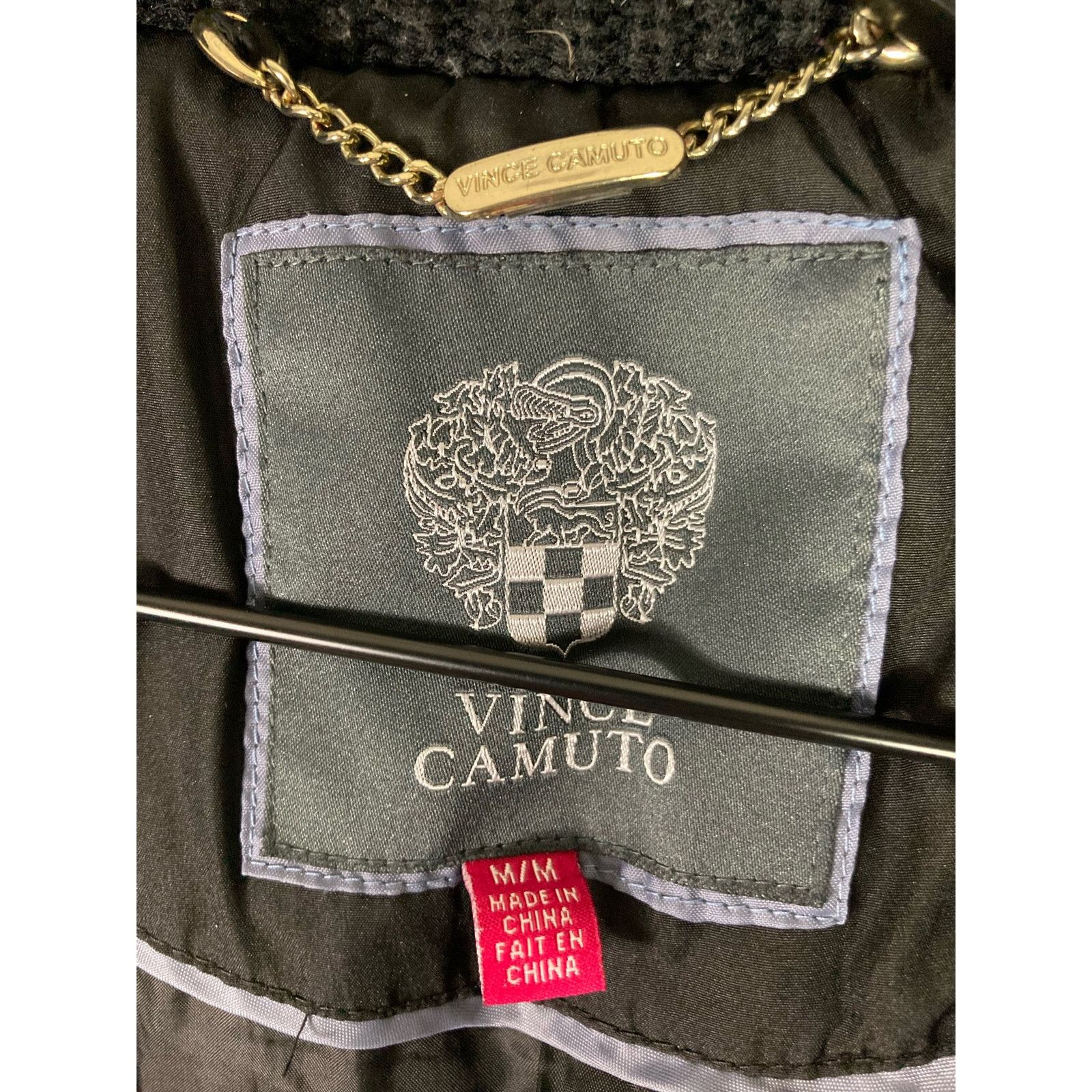 Designer × Vince Camuto Vince Camuto Women's Medium Black Down Parka Hooded Size M / US 6-8 / IT 42-44 - 2 Thumbnail