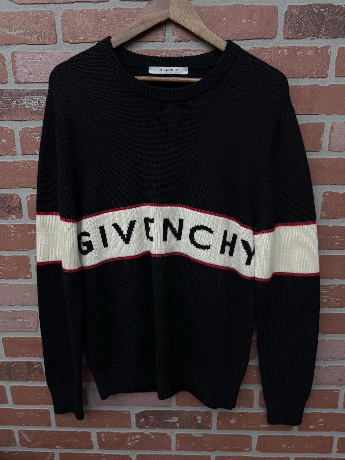 Givenchy Givenchy Red White and Black Knit Sweater Size Medium Men’s Size US M / EU 48-50 / 2 - 3 Thumbnail