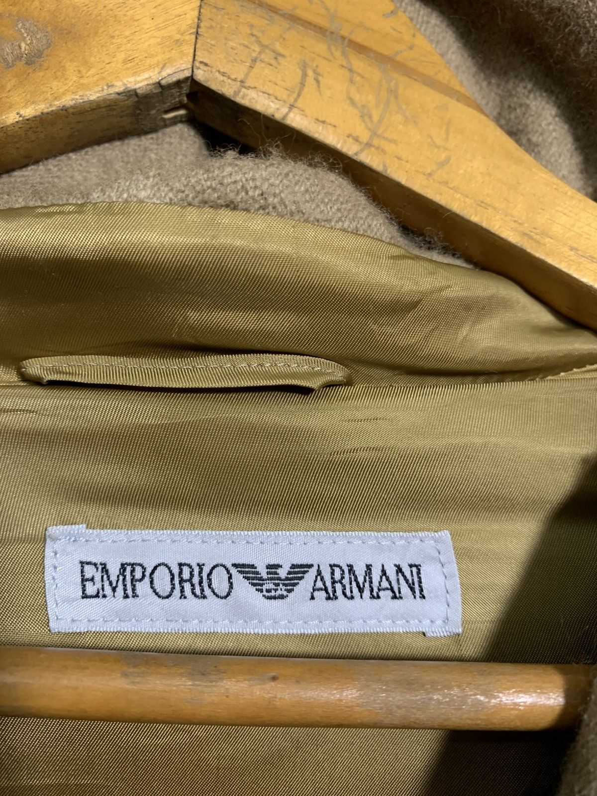 Emporio Armani × Giorgio Armani 🔥EMPORIO ARMANI WOOL HOODIE OVERCOATS Size M / US 6-8 / IT 42-44 - 10 Thumbnail