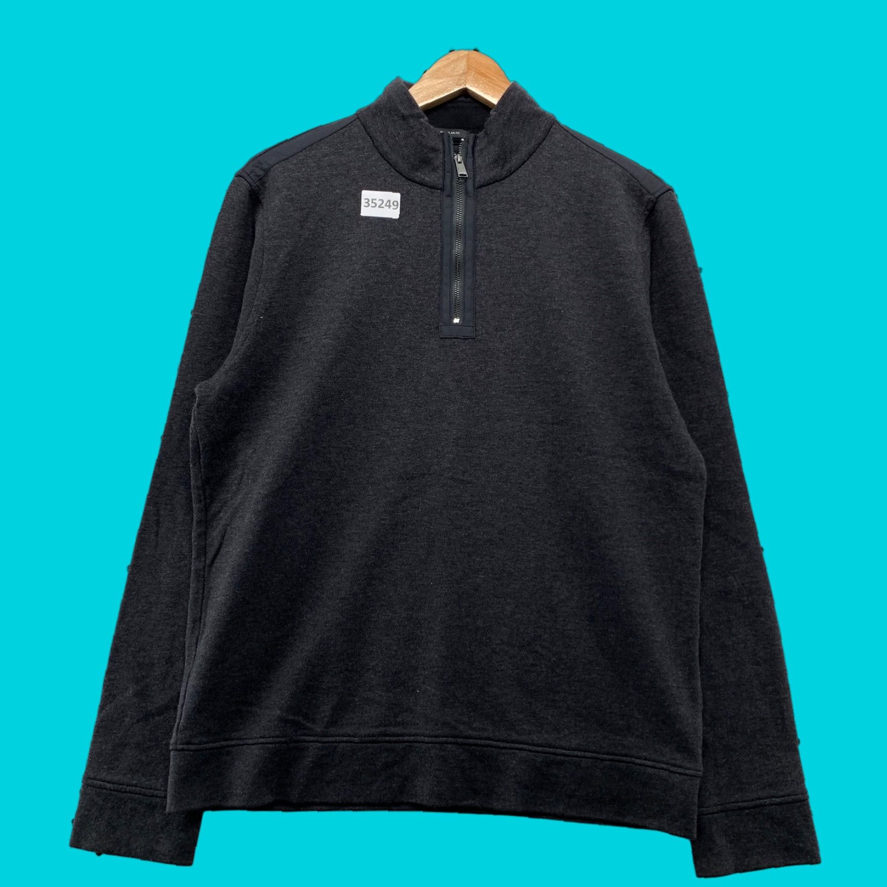 Hugo Boss Hugo Boss Wool 1/4 Zip Sweater Mens Medium Gray Long Sleeve Pullover 22x25.5 Size US M / EU 48-50 / 2 - 1 Thumbnail