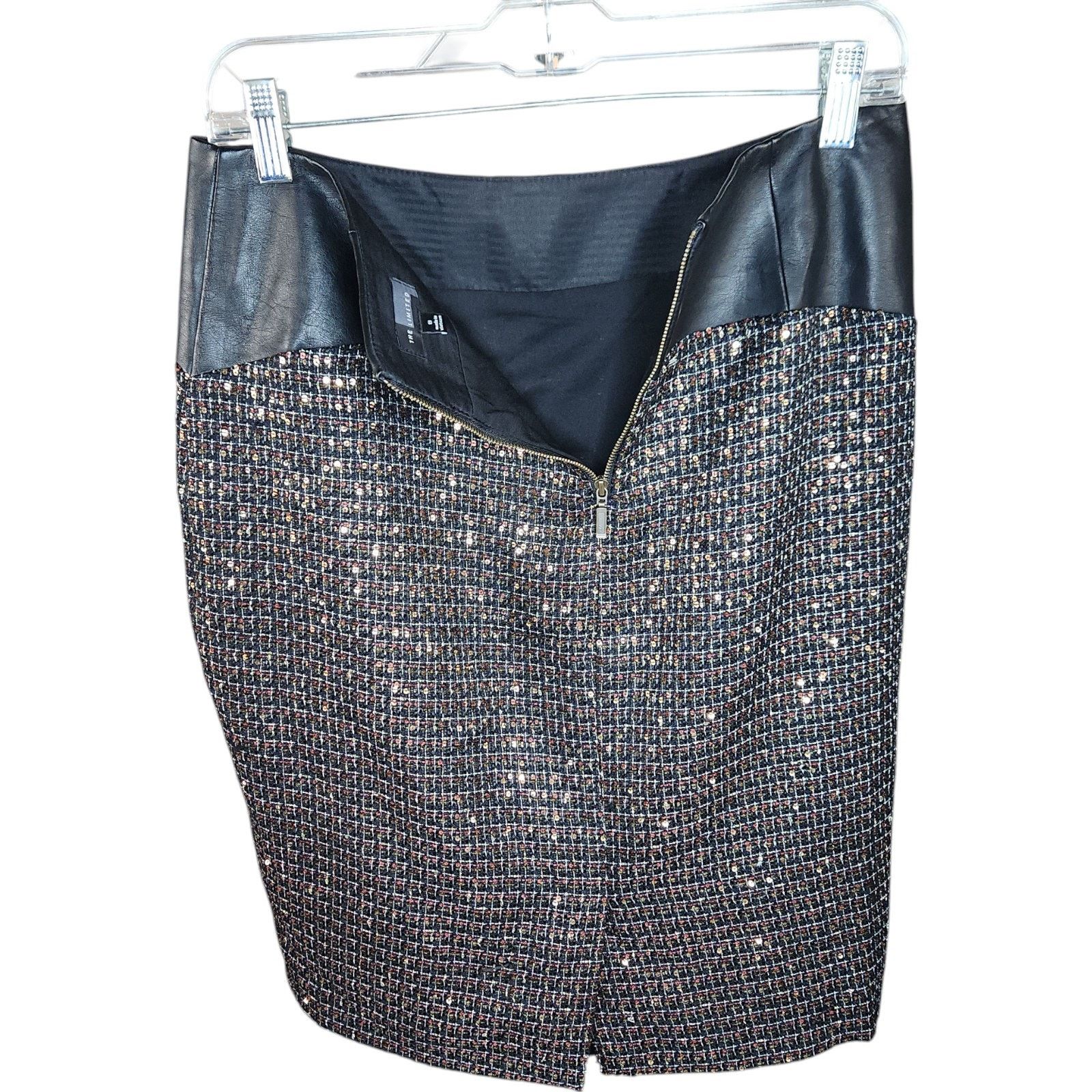 Other The Limited Women’s Black and Metallic Pencil Skirt Size 8 Size 30" / US 8 / IT 44 - 7 Thumbnail