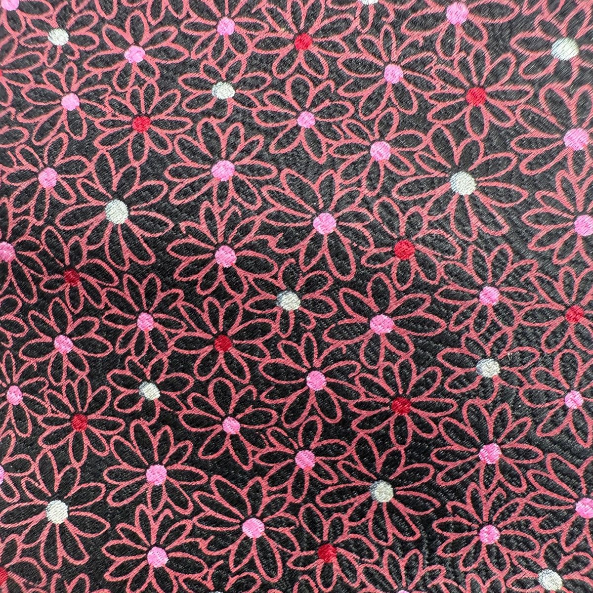 Brioni Brioni Silk Tie, Black/Pink Floral, Made in Italy, Like New Size ONE SIZE - 3 Thumbnail