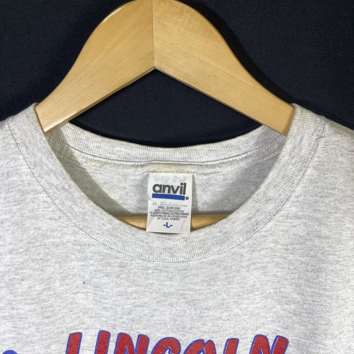 Anvil × D.A.R.E × Vintage Rare! Vintage 90s Abraham Lincoln DARE Tshirt Size US L / EU 52-54 / 3 - 4 Thumbnail