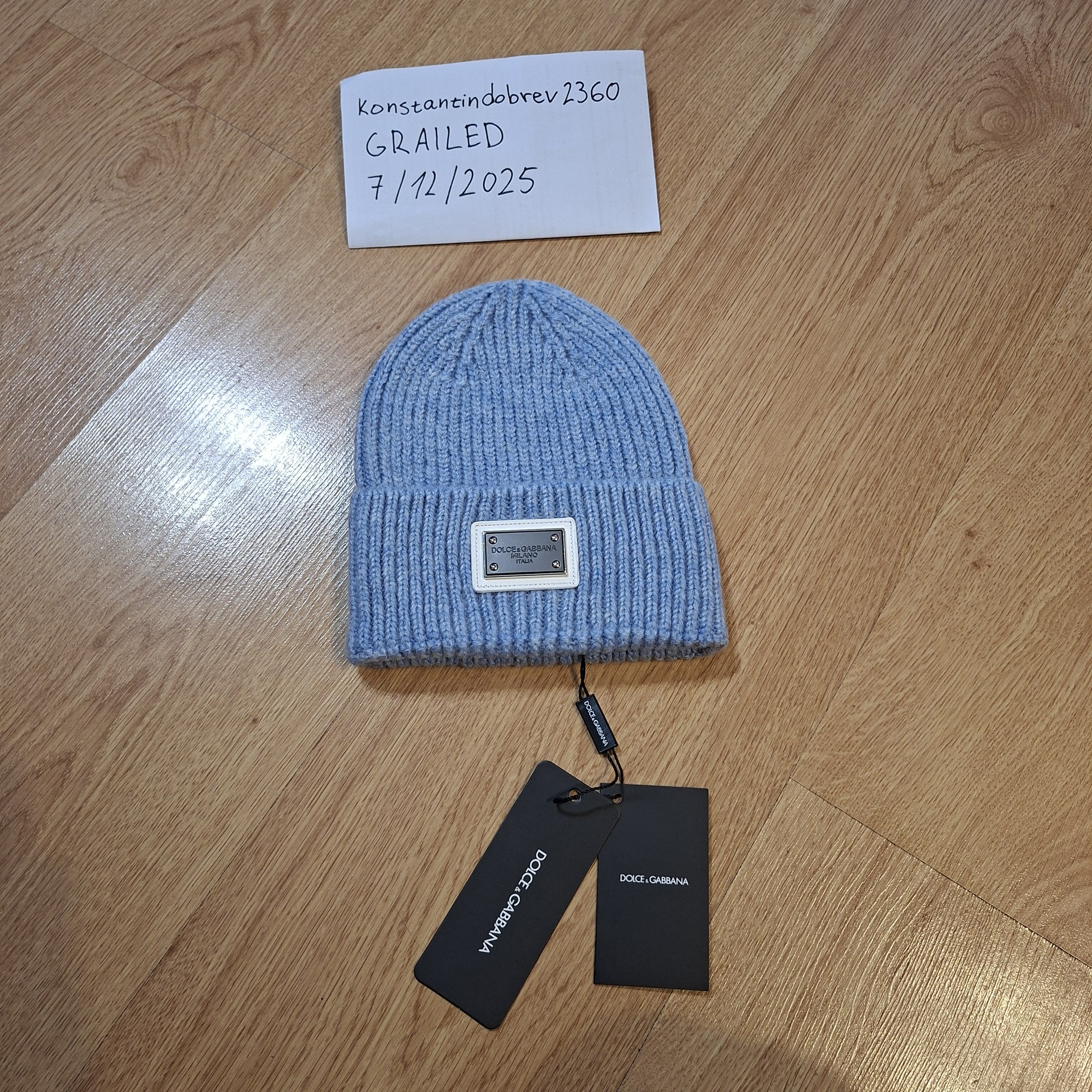 Dolce & Gabbana Dolce Gabbana light blue hat Size ONE SIZE - 3 Thumbnail