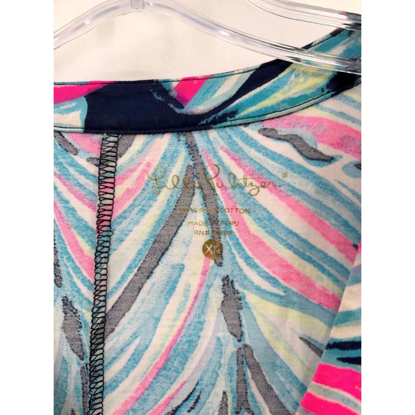 Lilly Pulitzer Lilly Pulitzer Blue XS Short Long Sleeve Dress Size XS / US 0-2 / IT 36-38 - 3 Thumbnail