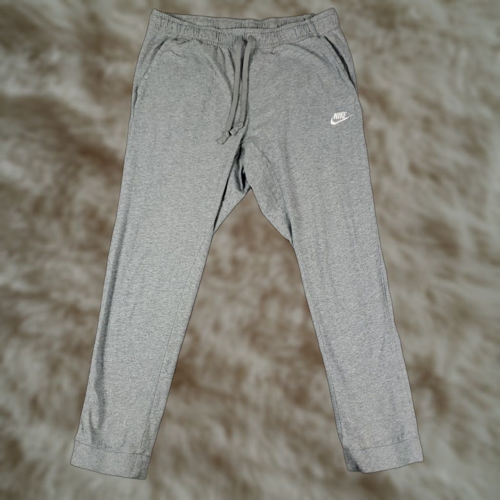 Nike Nike Pants Mens Large Gray Lightweight Swoosh Joggers Sweatpants Regular Fit Pockets Athletic Casual Activewear Size US 33 - 1 Thumbnail