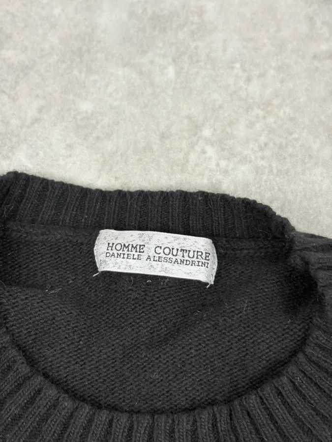 Daniele Alessandrini 2000s Daniele Alessandrini Red Line Black Wool Sweater Size US S / EU 44-46 / 1 - 7 Thumbnail