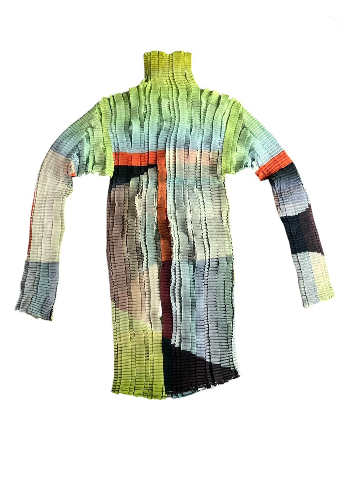 Issey Miyake Issey Miyake : Pleats Please Long Sleeve Multicolor Green Size ONE SIZE - 2 Thumbnail