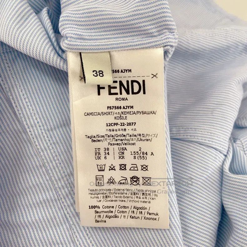Fendi Fendi Blue Striped Top Size XS / US 0-2 / IT 36-38 - 7 Thumbnail