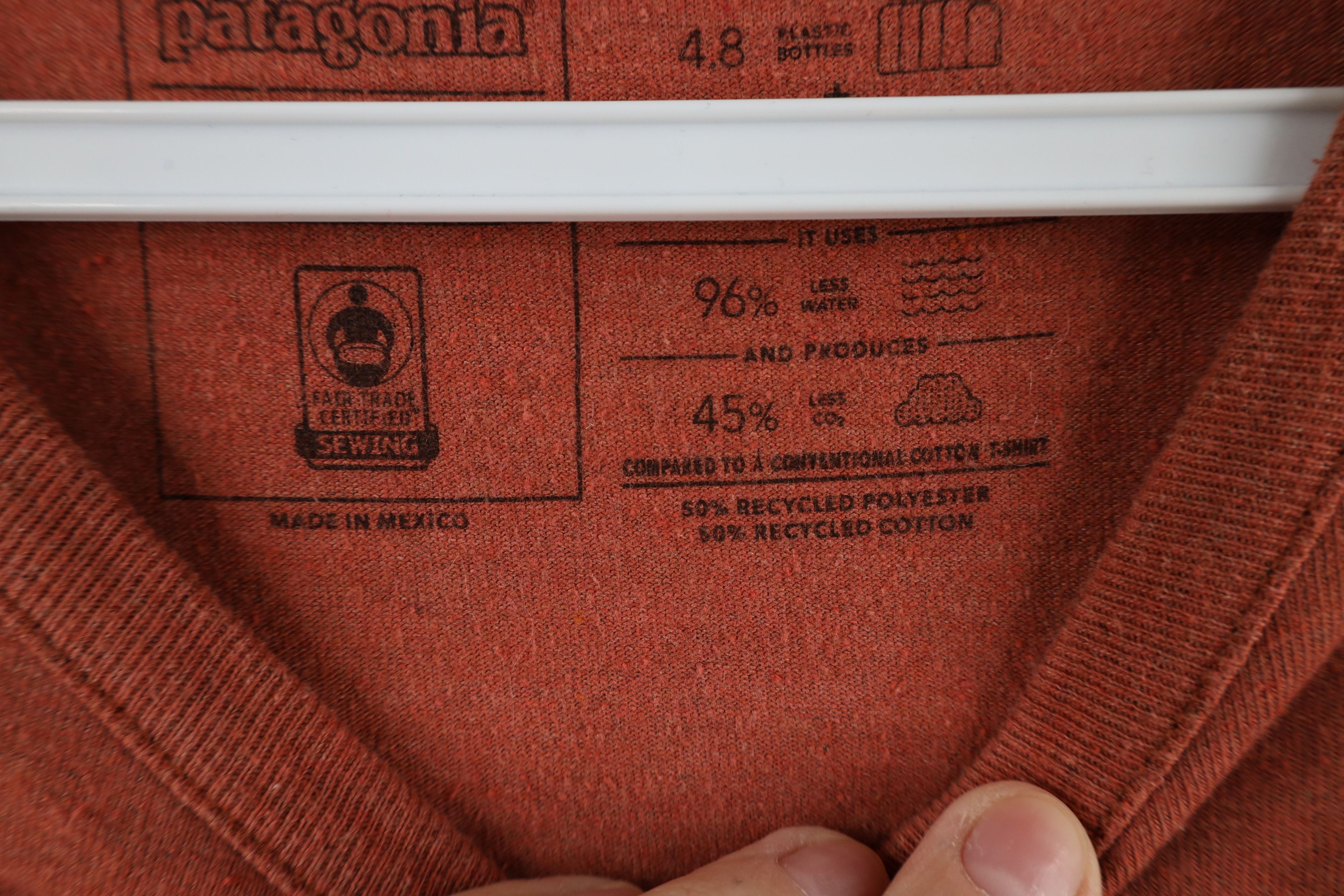 Patagonia × Vintage Patagonia Big Logo Long Sleeve T-Shirt Reddish Orange Size US M / EU 48-50 / 2 - 7 Thumbnail