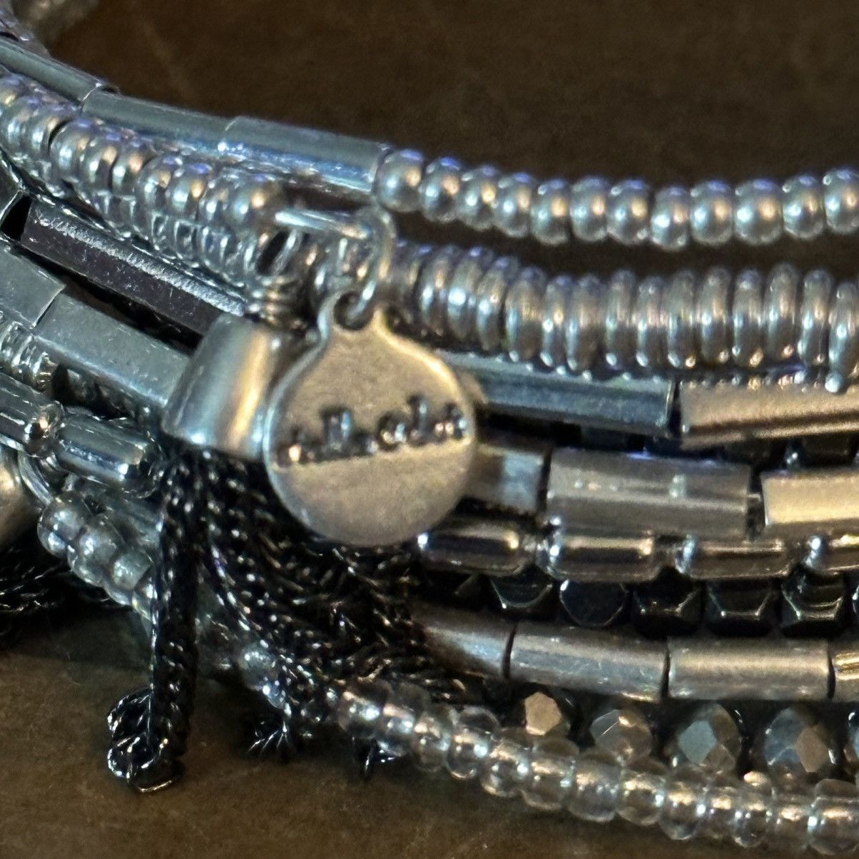 Other Stella & Dot Celine silver tone beaded coil wrap bracelet Size ONE SIZE - 3 Thumbnail