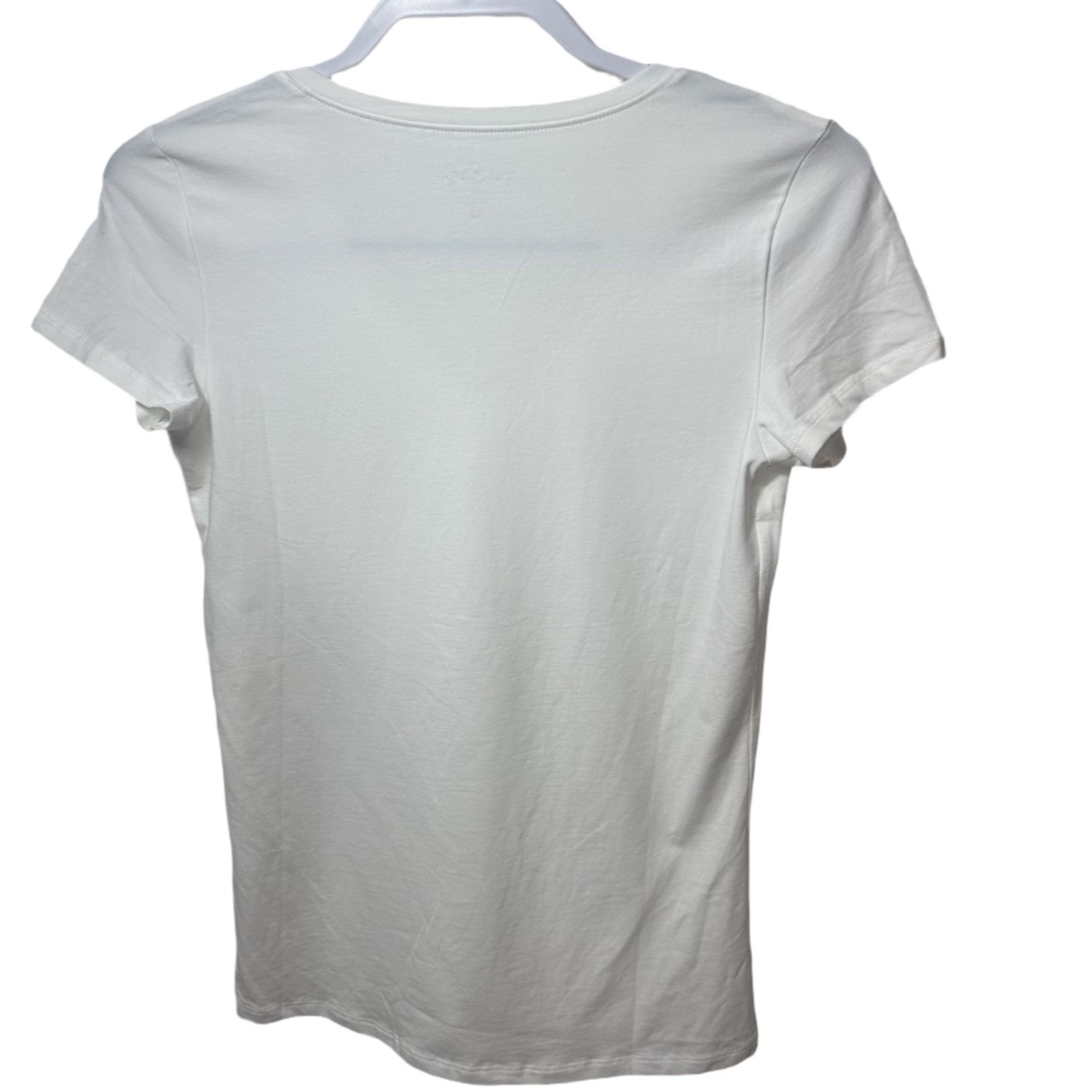 Lilly Pulitzer Lilly Pulitzer Women’s Small Meredith Tee White V-Neck Short Size S / US 4 / IT 40 - 3 Thumbnail
