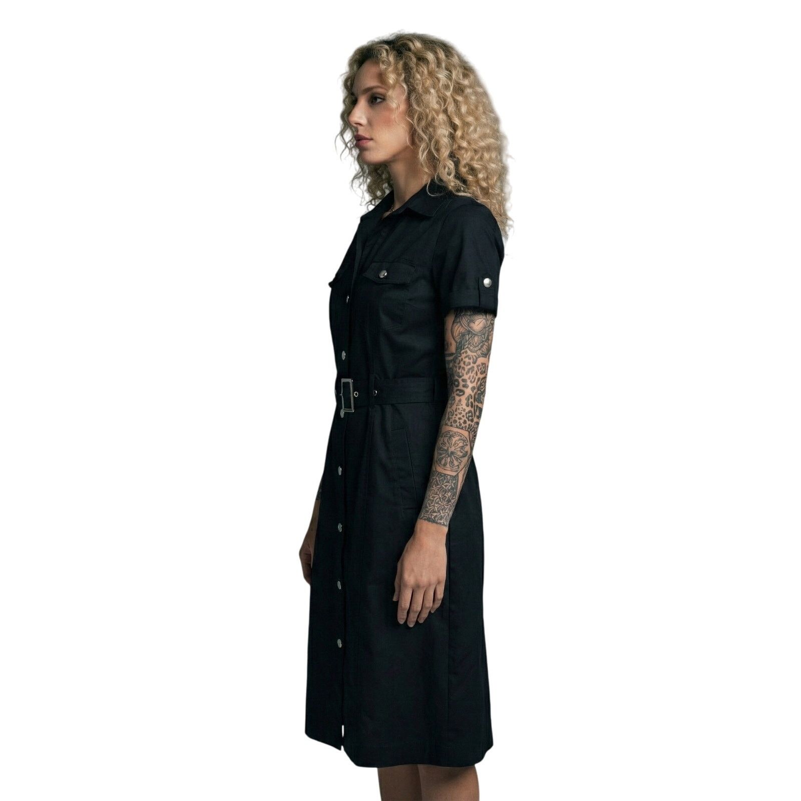 Apt. 9 NWOT APT. 9 black button down Belted dress Rockabilly sz 18 Size XXL / US 16-18 / IT 52-54 - 3 Thumbnail