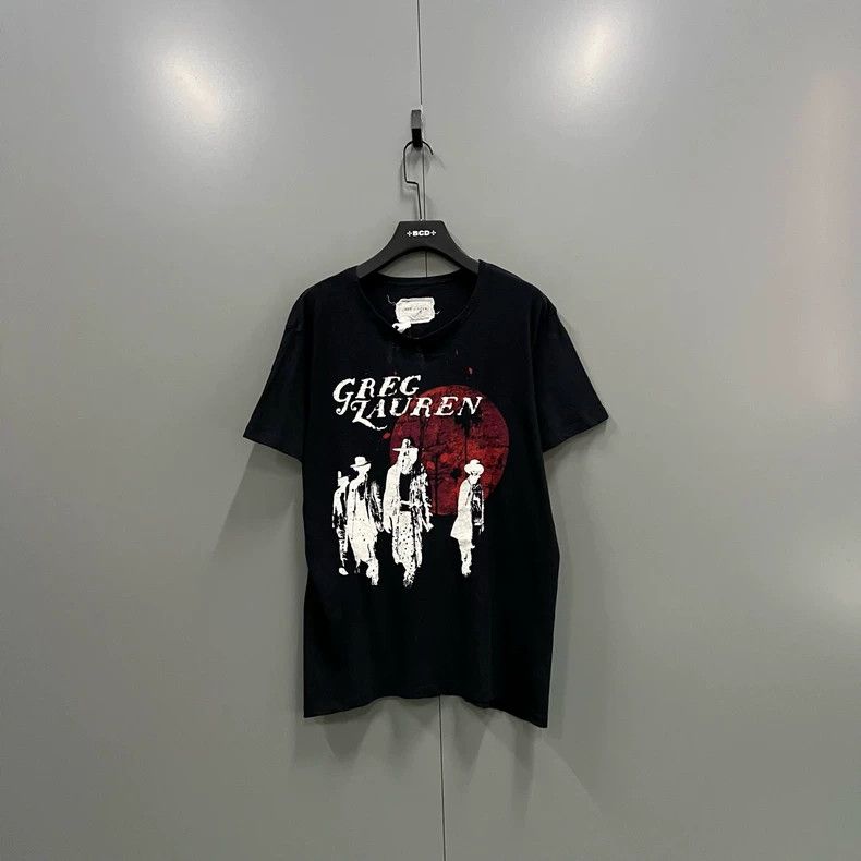 Greg Lauren greg lauren Black distressed printed short sleeved shirt 25 Size US XS / EU 42 / 0 - 1 Thumbnail