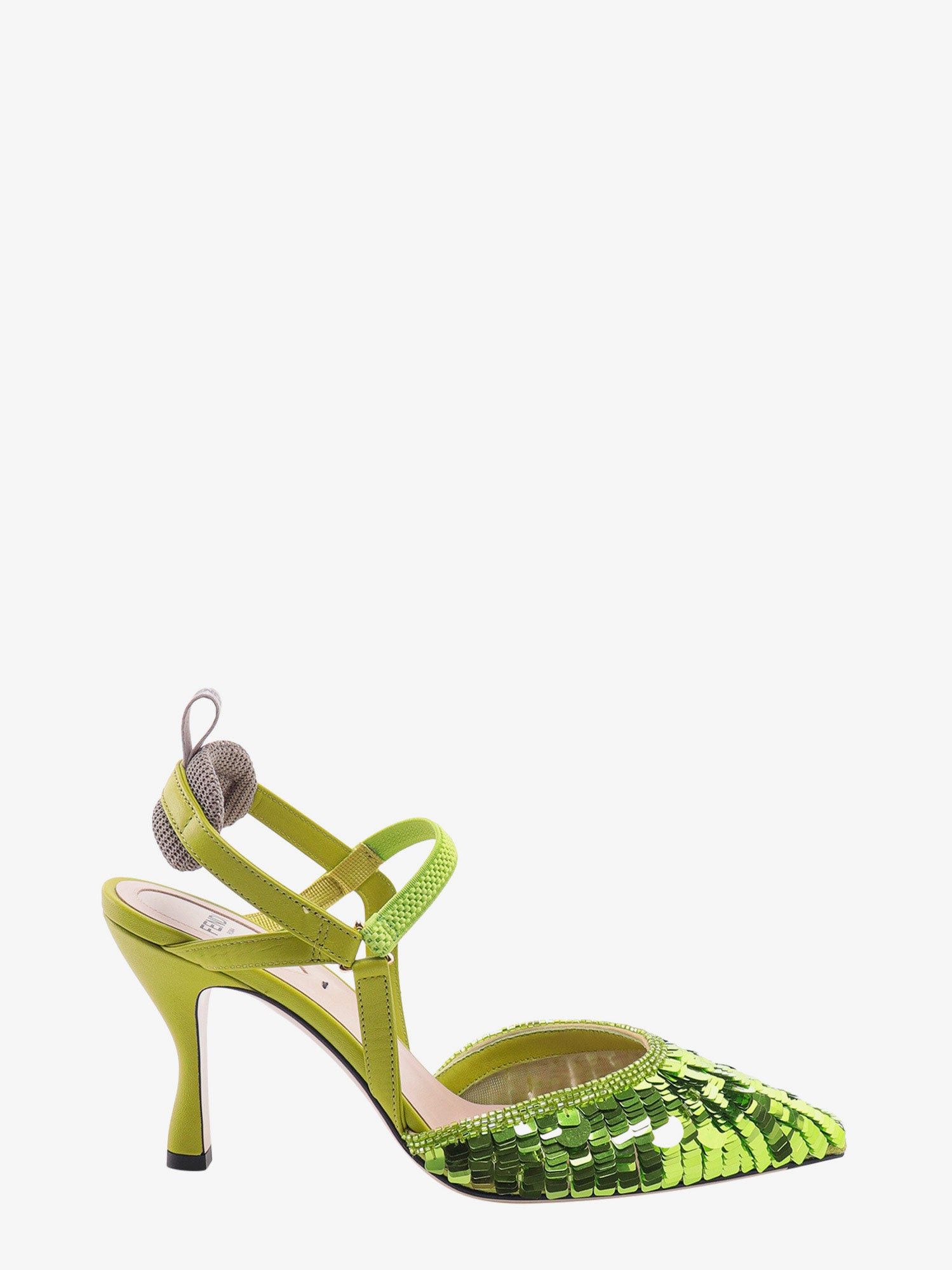 image of Fendi Colibri Sequin Slingback Wasabi Green Shoes, Women's (Size 6)