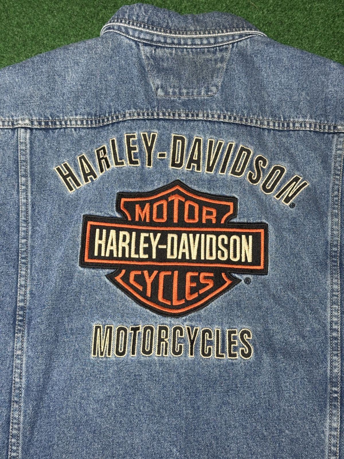 Harley Davidson Vintage Harley Davidson Grunge Denim XL Biker Vest Size US XL / EU 56 / 4 - 6 Thumbnail