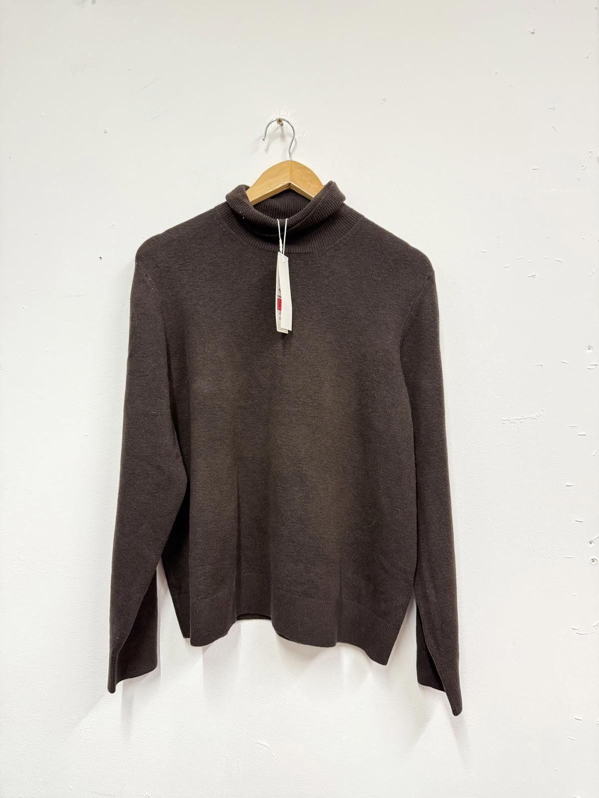 M&S Brown Wool Blend Turtleneck Sweater Size L