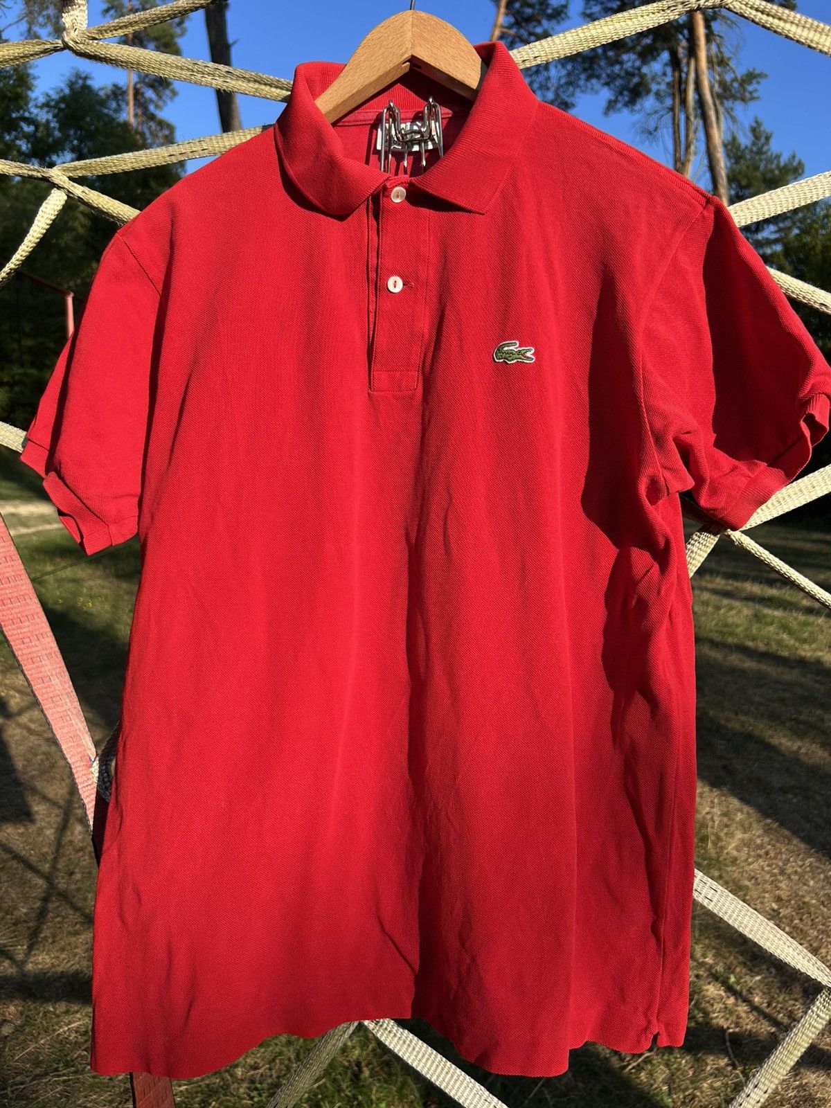 Lacoste Lacoste Vintage 90s Polo Shirt Made in France Red Size L Size US L / EU 52-54 / 3 - 3 Thumbnail