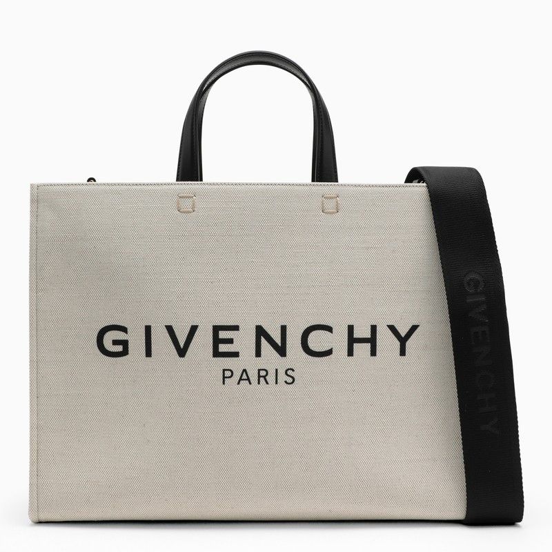 image of Givenchy G Beige Canvas Medium Tote, Women's