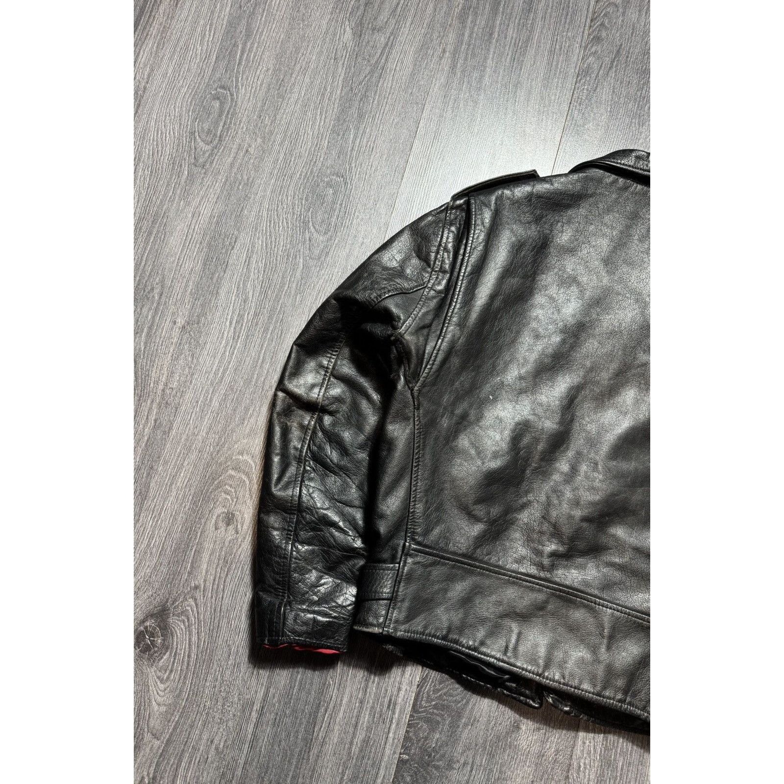 Vintage 90s Vintage Leather Biker Distressed Jacket Size US M / EU 48-50 / 2 - 9 Thumbnail