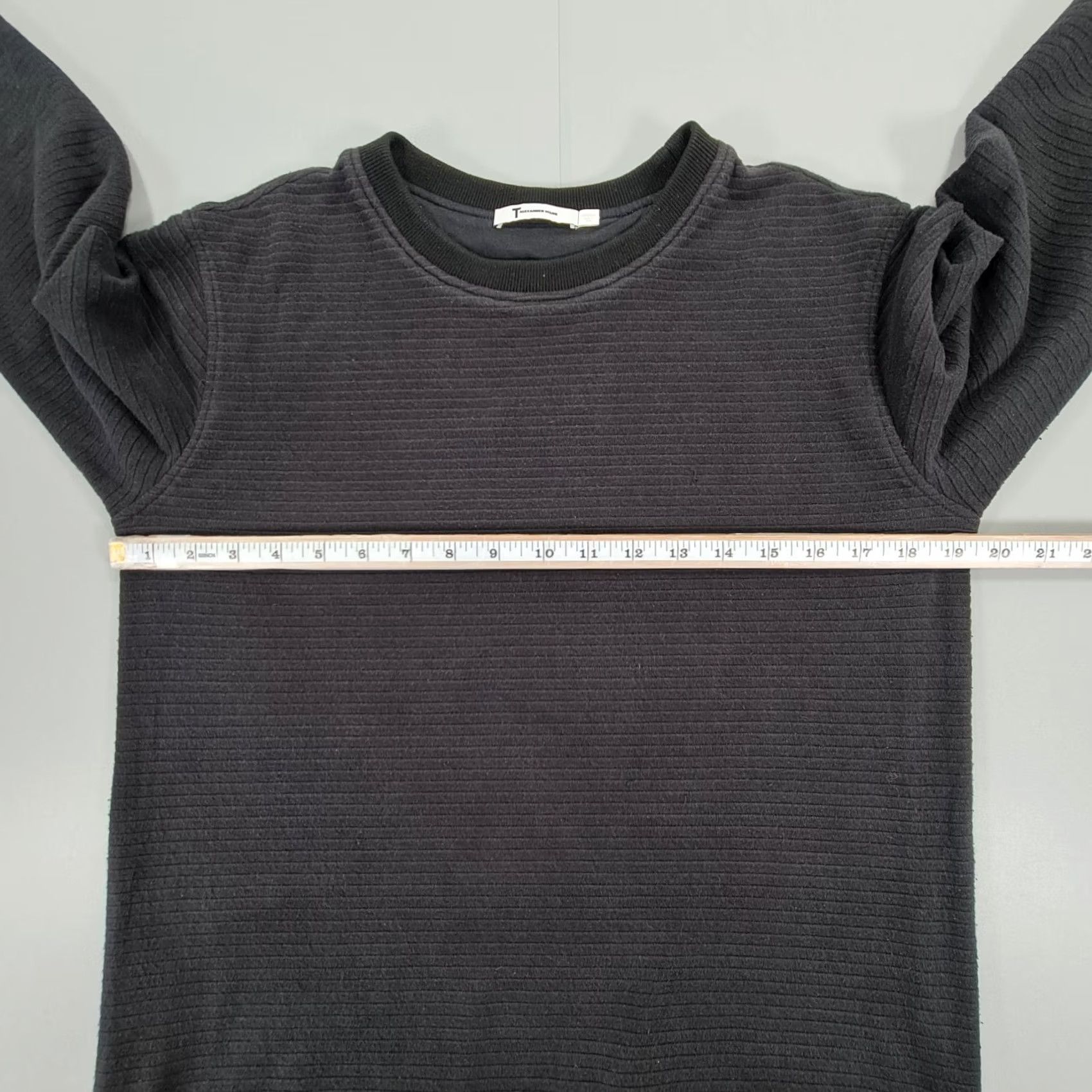 Alexander Wang Alexander Wang Womens Sweatshirt Black Small Cotton Blend Crew Sweater Size S / US 4 / IT 40 - 6 Thumbnail