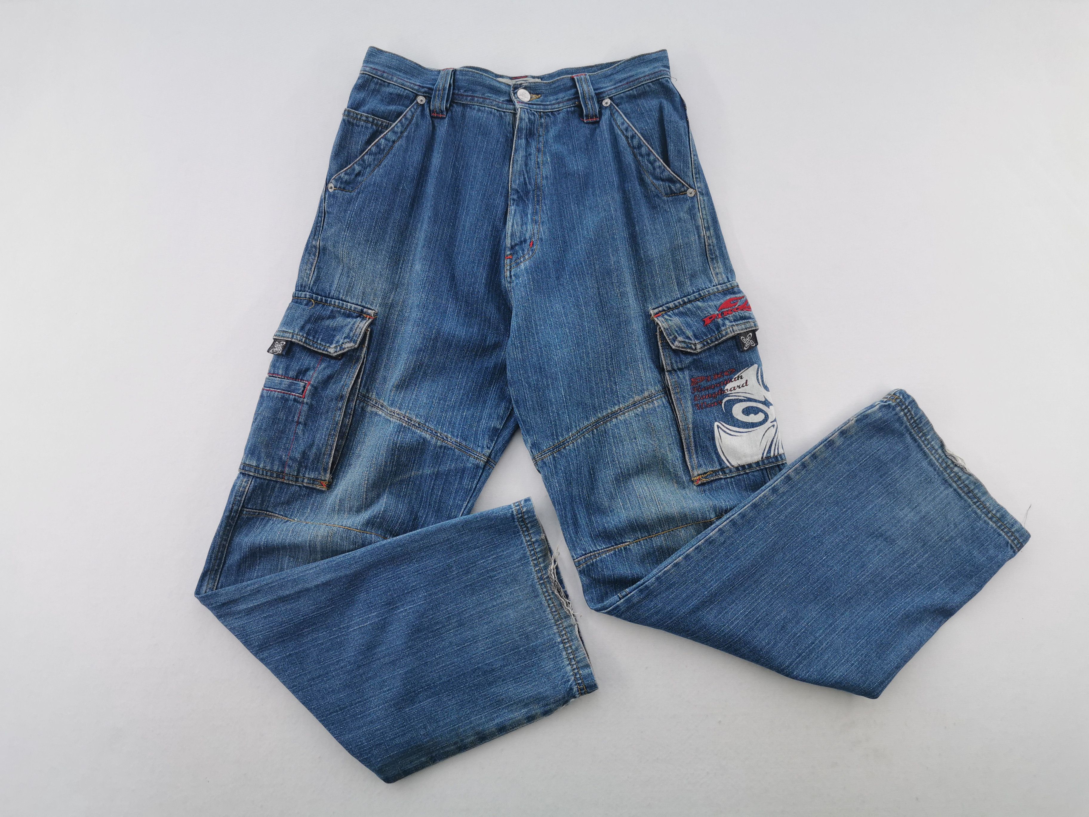 Vintage Vintage Piko Hawaiian Longboard Wear Cargo Denim Size M Size US 27 - 1 Thumbnail