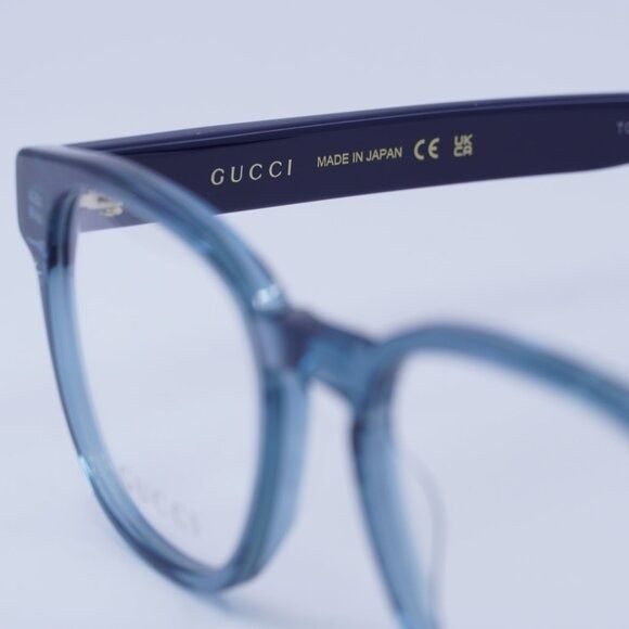 Gucci 🕶️ New Gucci GG0927O 006 Eyeglasses - Blue Frame Size ONE SIZE - 8 Thumbnail