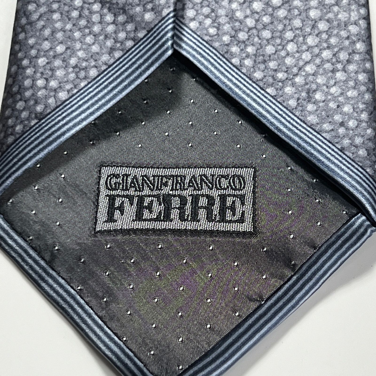 Gianfranco Ferre Gianfranco Ferre Men's Made In Italy Gray 100% Silk Necktie Size ONE SIZE - 3 Thumbnail