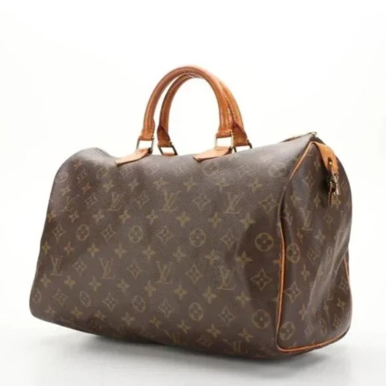 Louis Vuitton LOUIS VUITTON Iconic Speedy 35 Handbag in Monogram Canvas Size ONE SIZE - 3 Thumbnail