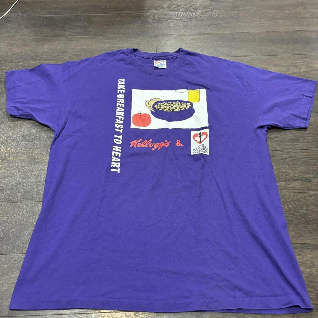 Hanes Vintage Kelloggs T Shirt 90s XL Size US XL / EU 56 / 4 - 3 Thumbnail