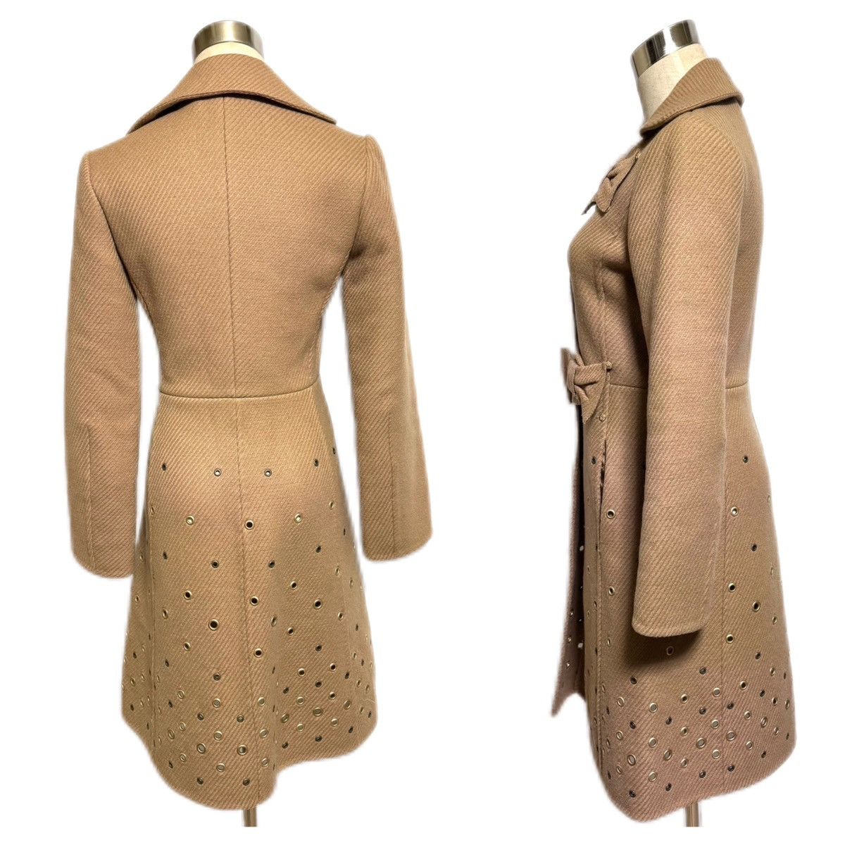 Prada e Prada Runway Coat with Eyelet Studs and Ribbon, Size 38 Size XS / US 0-2 / IT 36-38 - 15 Thumbnail