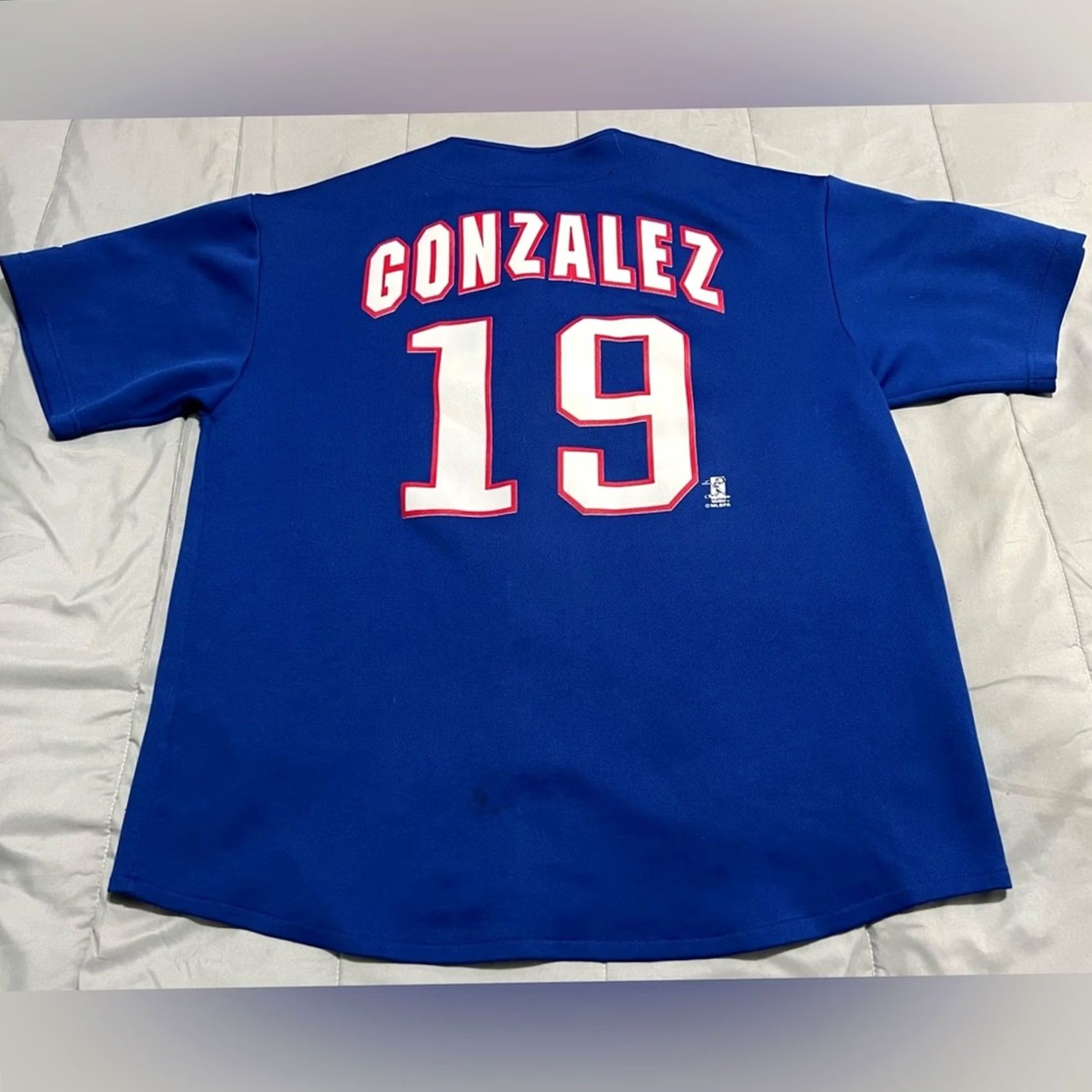 Logo Athletic VINTAGE Texas Rangers Jersey Juan Gonzalez 2000 Blue XL Men's Logo Athletic Shirt Size US XL / EU 56 / 4 - 4 Thumbnail