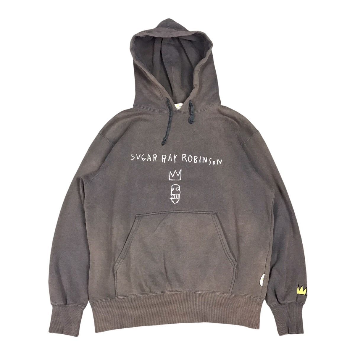 Jean-Michel Basquiat JEAN MICHEL BASQUIAT X SUGER RAY ROBINSON GRAY FADED HOODIES Size US M / EU 48-50 / 2 - 1 Thumbnail