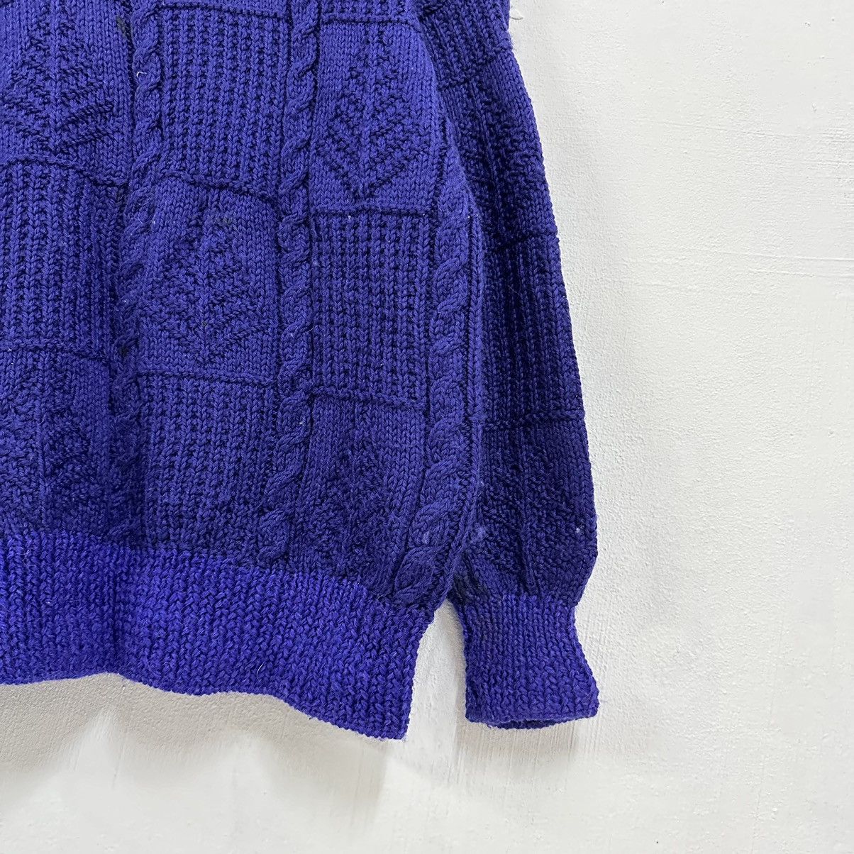 Aran Isles Knitwear × Japanese Brand × Vintage Vintage Purple Japan Knitwear Sweater Jumper Size US M / EU 48-50 / 2 - 5 Thumbnail