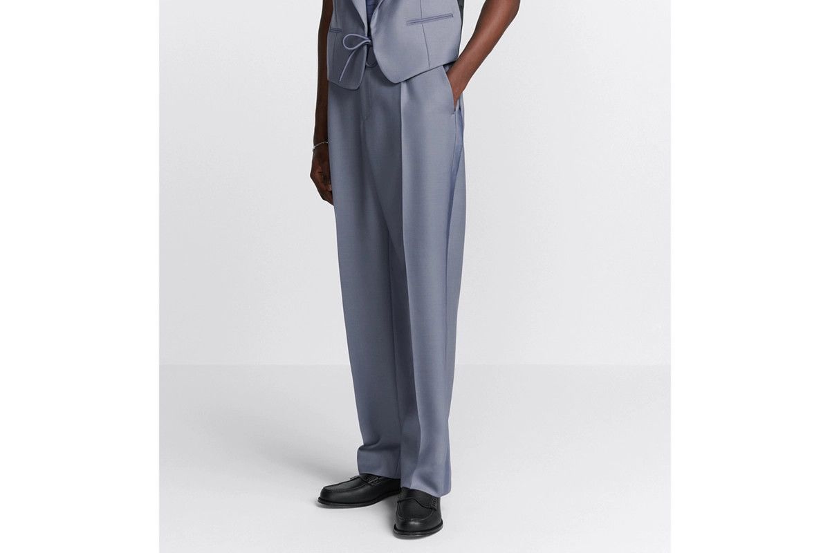 Dior o1bcso1str0226 Evening Pants in Blue Virgin Size US 30 / EU 46 - 5 Thumbnail