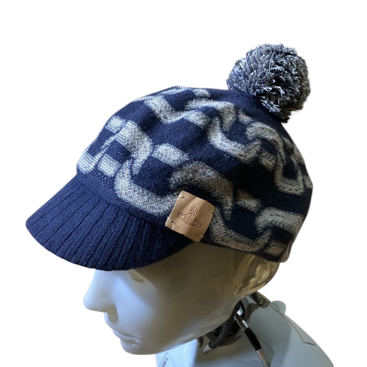 Designer × Vivienne Westwood Vivienne Westwood Chain Motive Visor Beanie Hat Size ONE SIZE - 5 Thumbnail