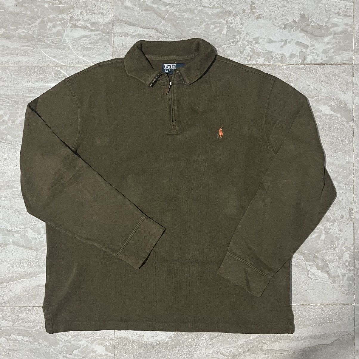 Polo Ralph Lauren (XL) Polo Ralph Lauren Olive Green Half Zipper Sweater Size US XL / EU 56 / 4 - 1 Thumbnail