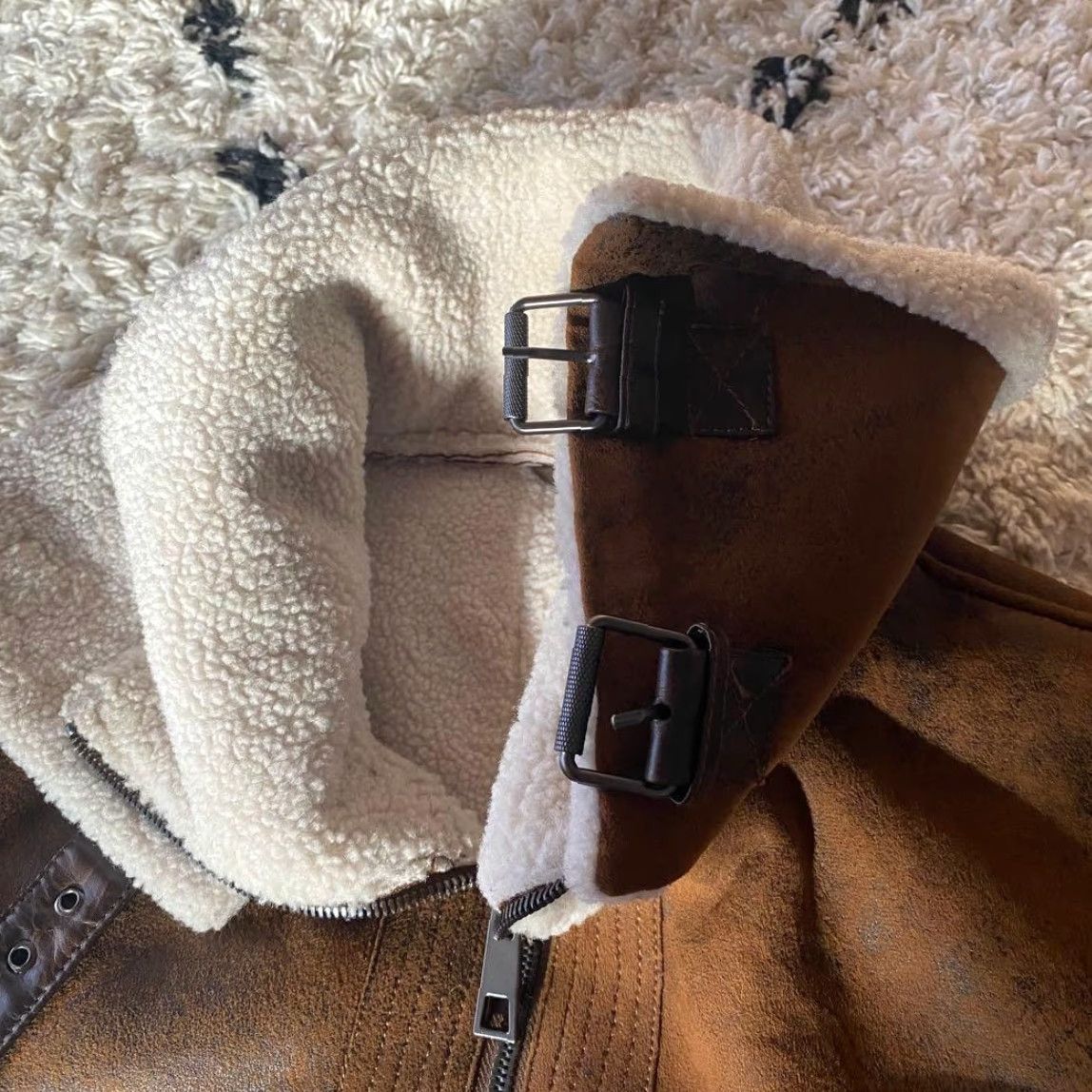 Zara VINTAGE Zara Faux Shearling B-3 Jacket S Size Used Cold Weather Military Fur Shrug Style Mens Womens Girls Boys Size US S / EU 44-46 / 1 - 5 Thumbnail