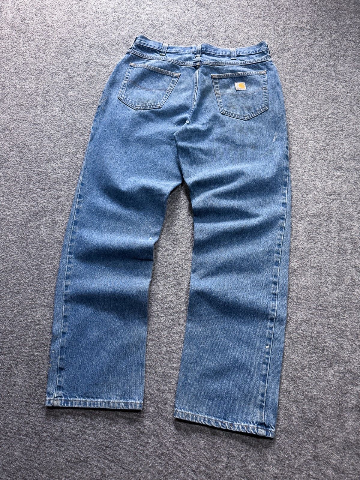 Carhartt Carhartt Faded Distressed Repaired Denim Workwear 34x32 VTG Size US 34 / EU 50 - 7 Thumbnail