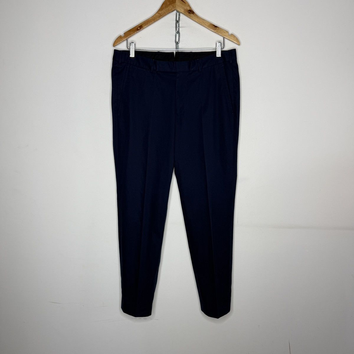 Ermenegildo Zegna Ermenegildo Zegna Navy Chino Premium Cotton Pants Size US 33 - 1 Thumbnail