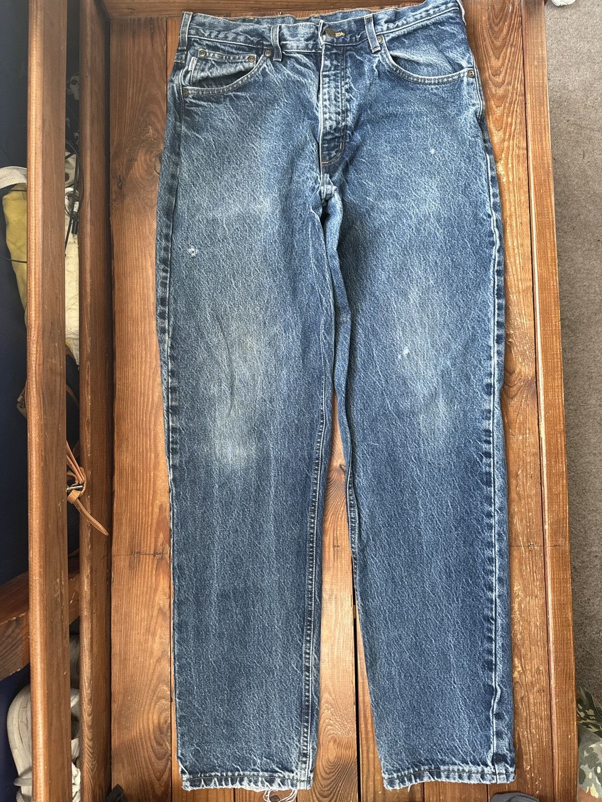 Carhartt Vintage 90s Carhartt USA Blue Denim Jeans Size US 33 - 2 Thumbnail