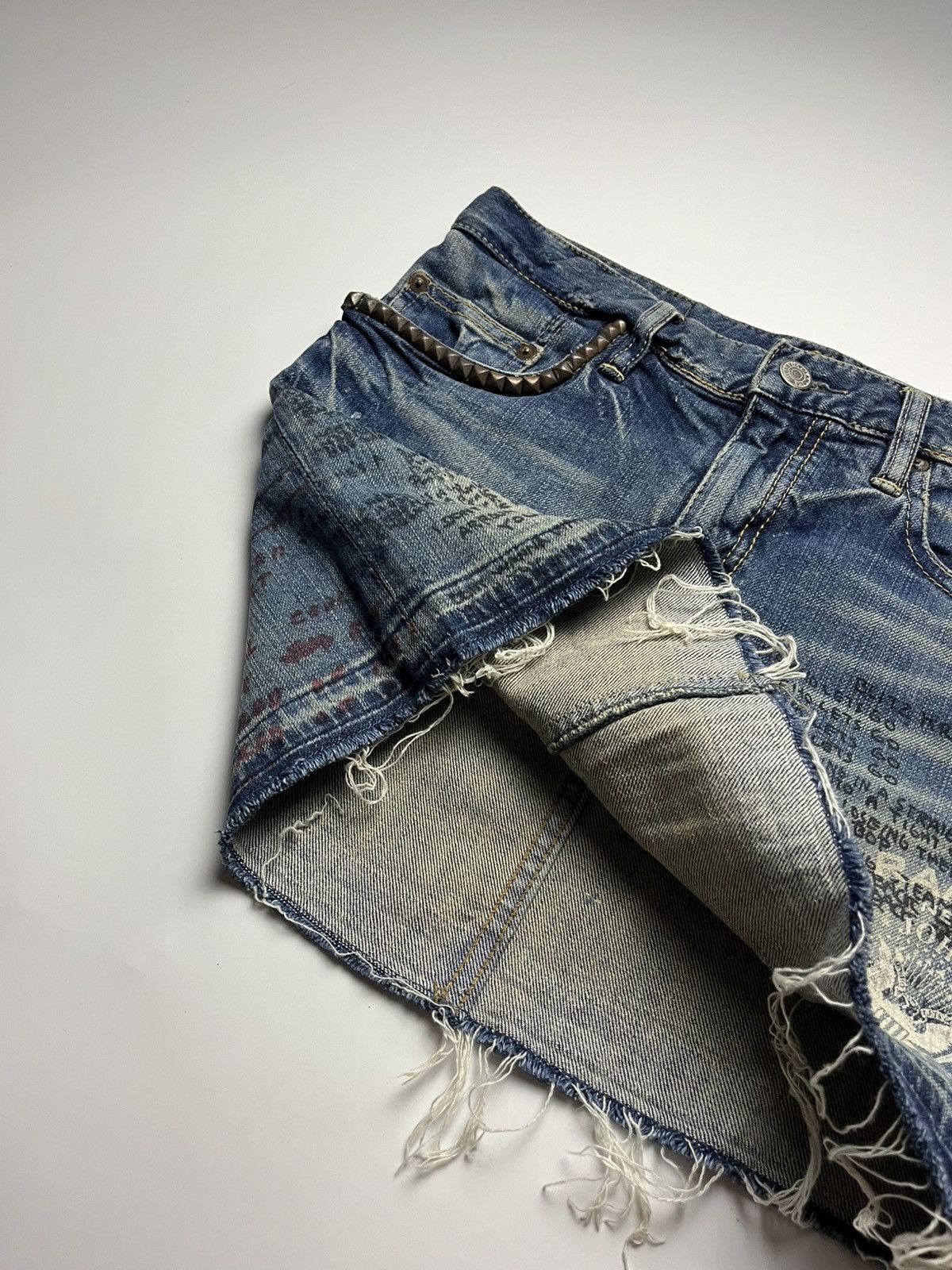 Hysteric Glamour Hysteric Glamour x Ramones Blitzkrieg Bop Studded Mini Skirt Size 29" - 11 Thumbnail