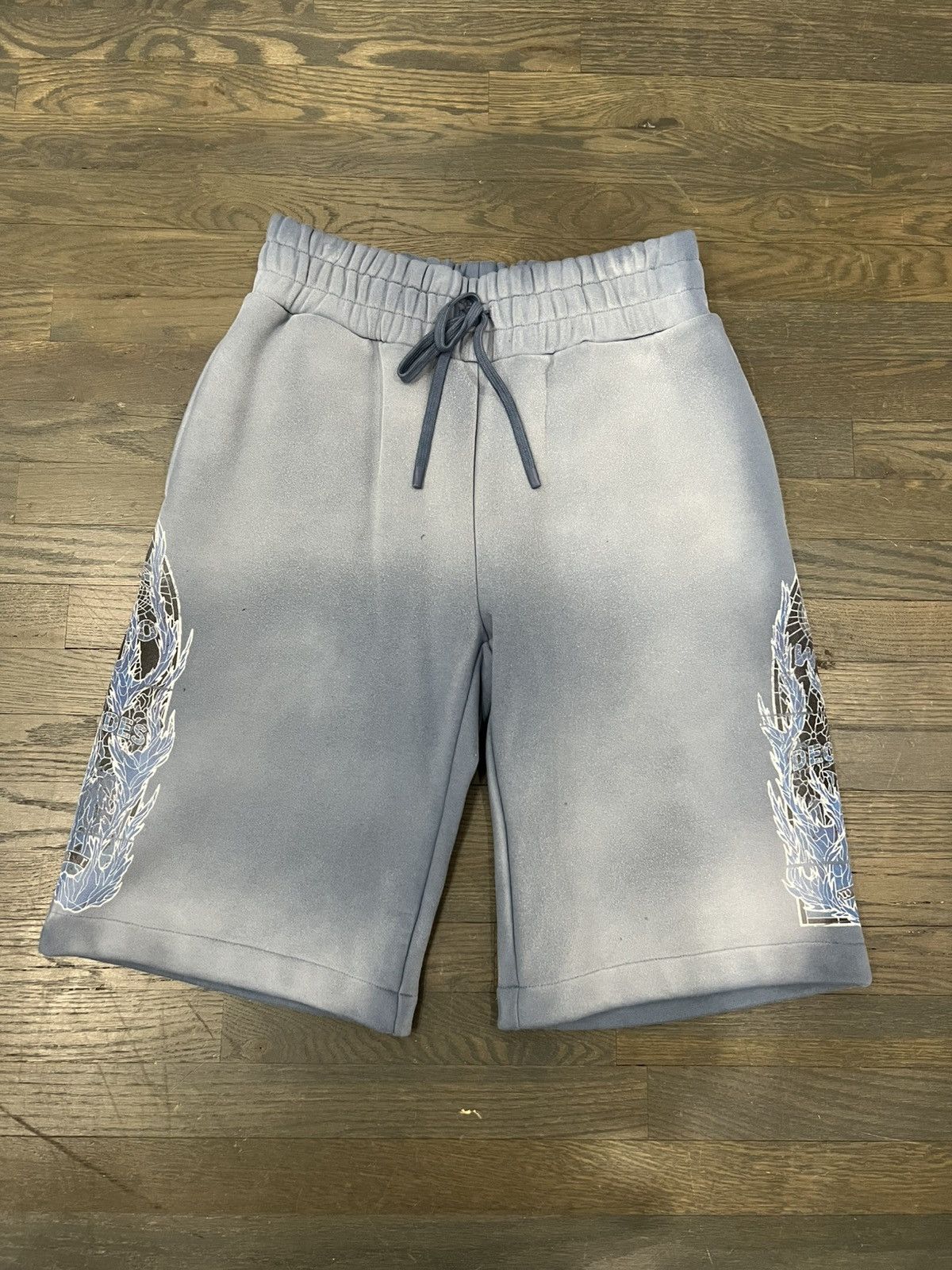 Who Decides War Blue flame sweat shorts Size US 30 / EU 46 - 1 Thumbnail