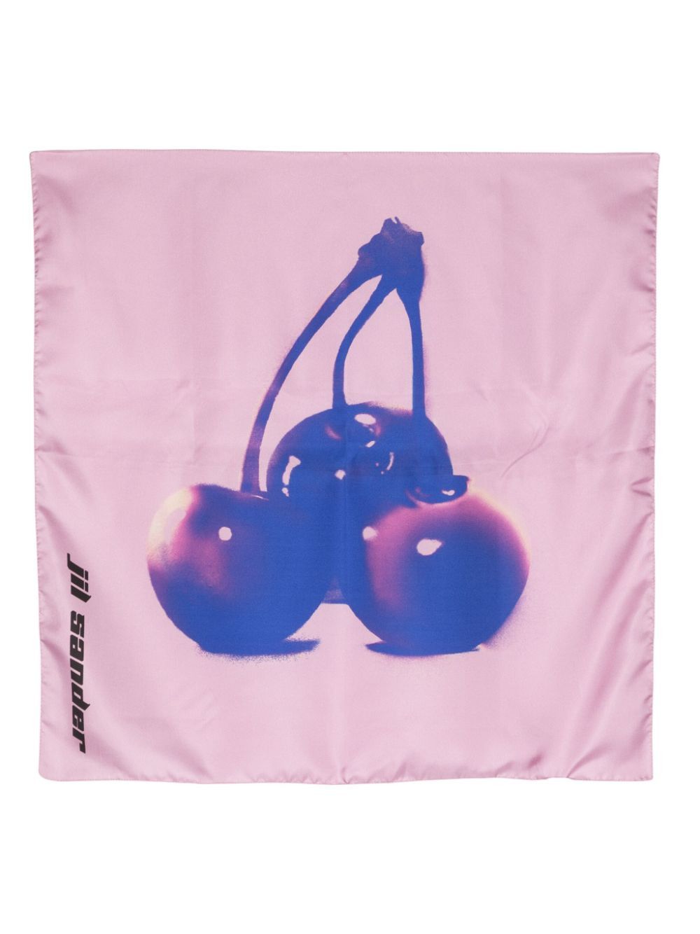 Jil Sander o1loc1c1124 Size: OS/ Cherry-Print Silk Scarf in Pink Size ONE SIZE - 1 Thumbnail