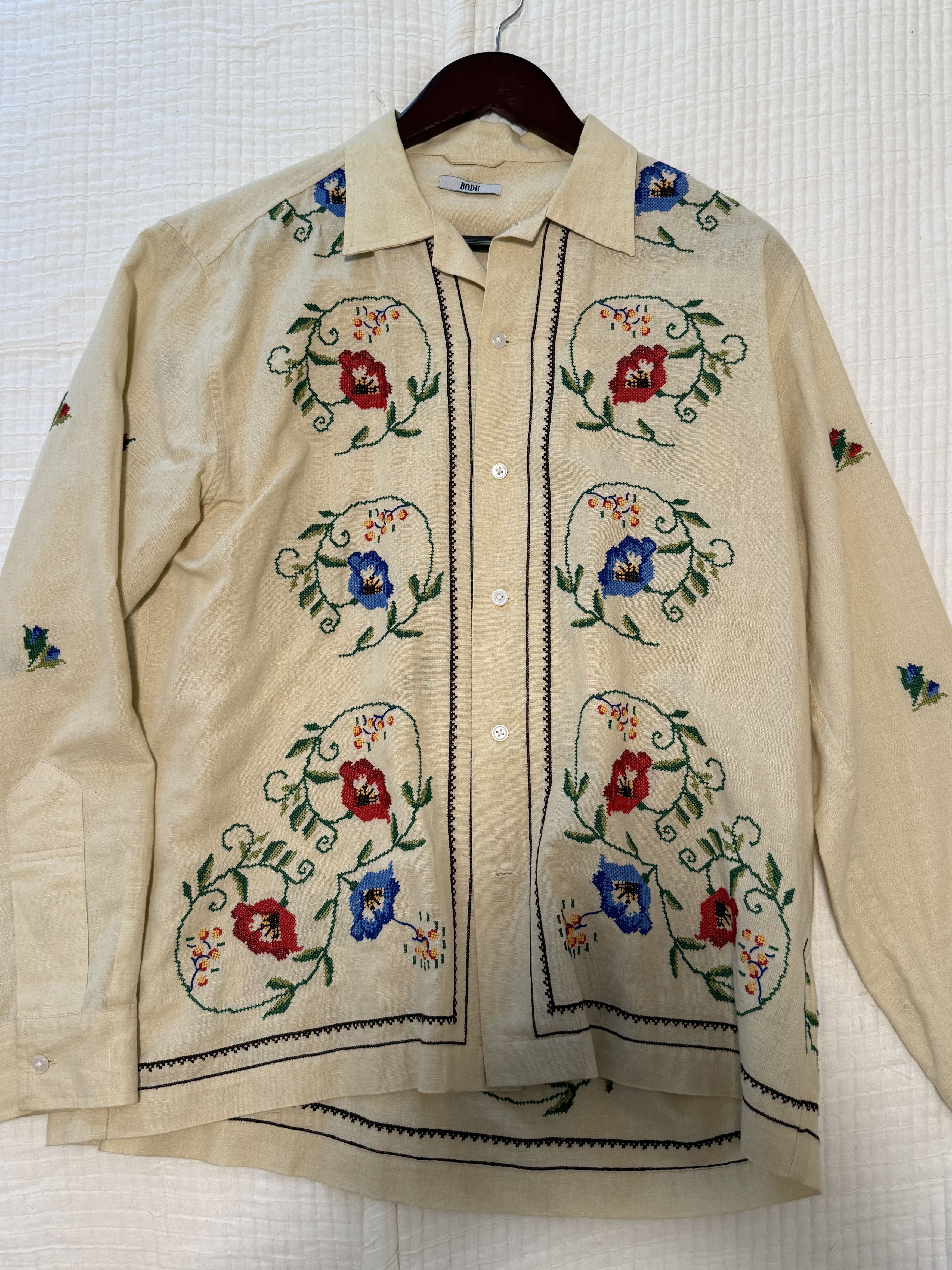 Bode Extremely rare BODE Morning Glory LS Shirt Size M/L Size US M / EU 48-50 / 2 - 1 Thumbnail