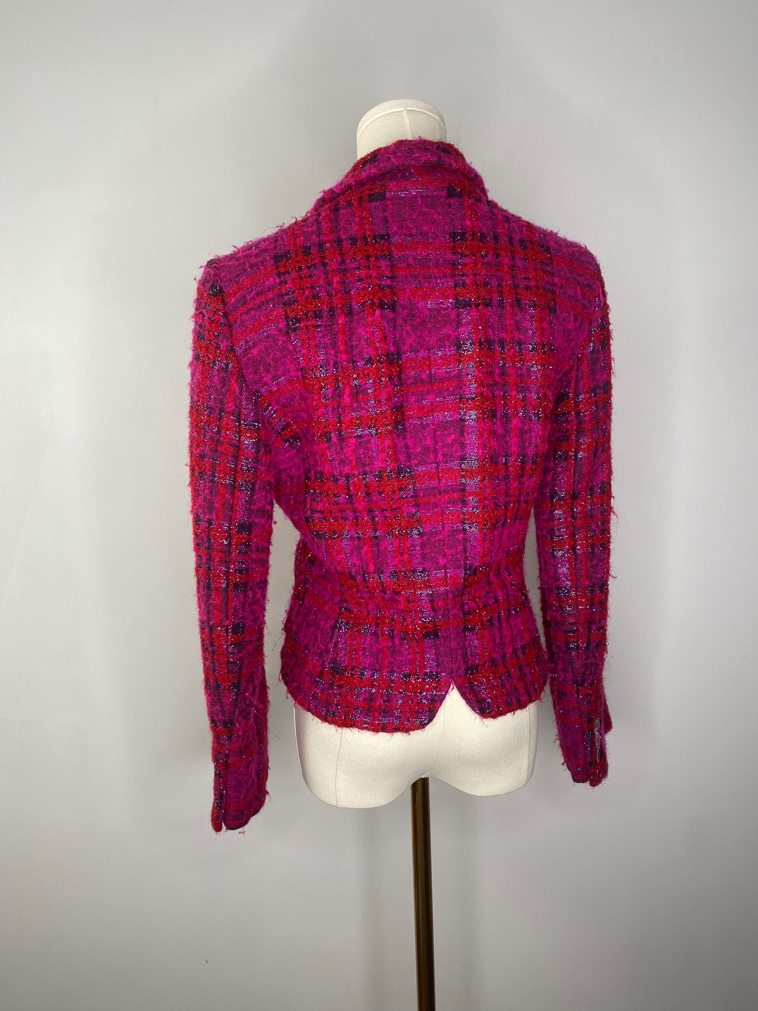 Moschino Moschino Cheap and Chic - Tweed Pink Blazer Size ONE SIZE - 9 Thumbnail