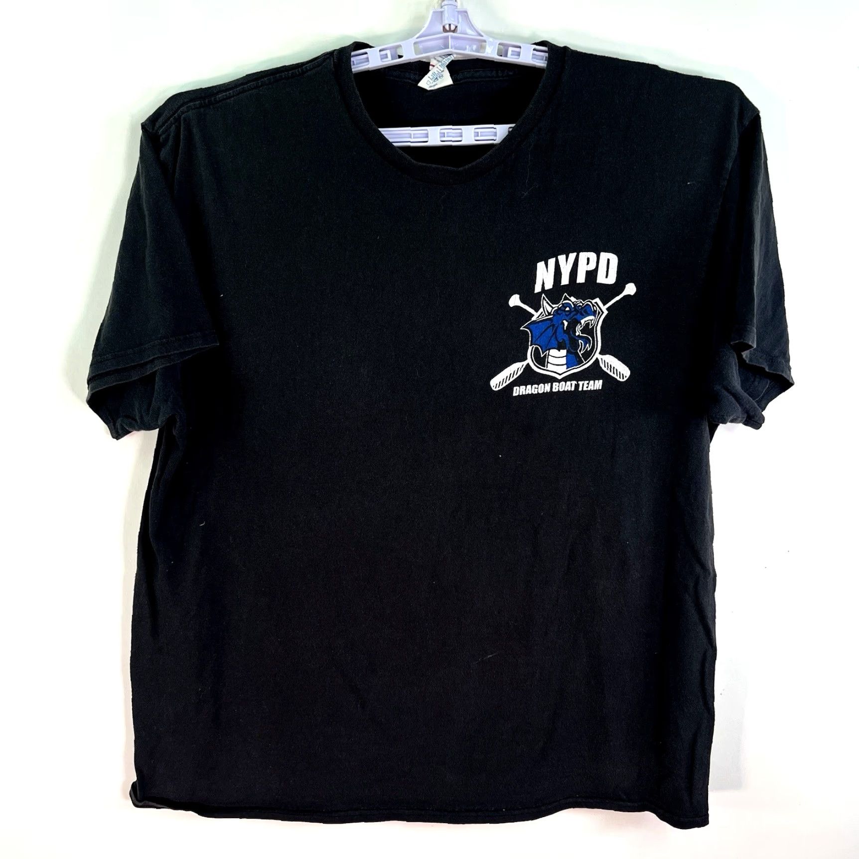 Vintage VINTAGE NYPD T-Shirt Men XL Black Graphic Print Nautical Marine Racing Outdoor Short Sleeve Cotton Size US XL / EU 56 / 4 - 2 Thumbnail