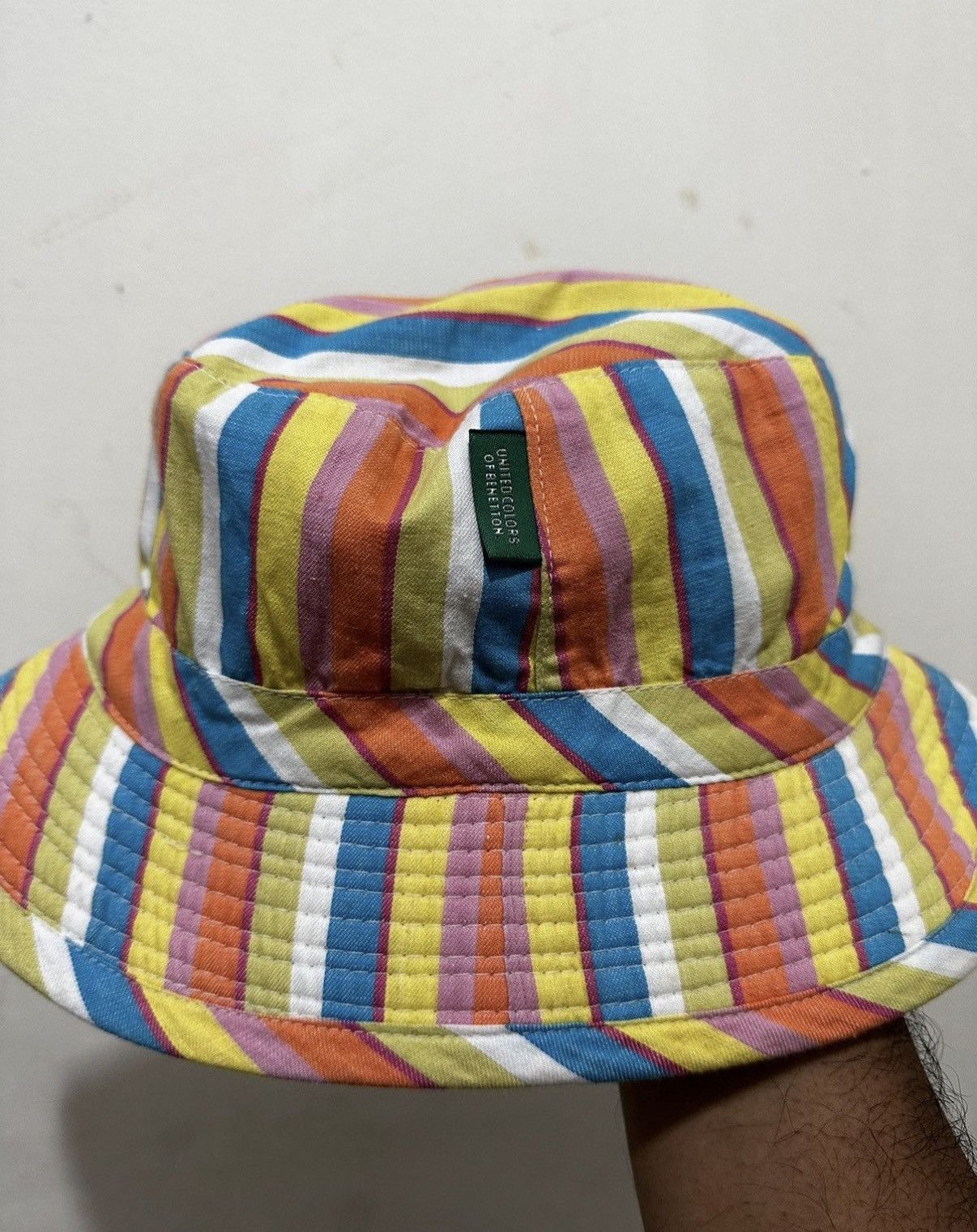 United Colors Of Benetton VTG UCOB Multicolor Bucket Hat Size ONE SIZE - 2 Thumbnail